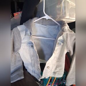 Kids Denim and Gray Hooded Jacket